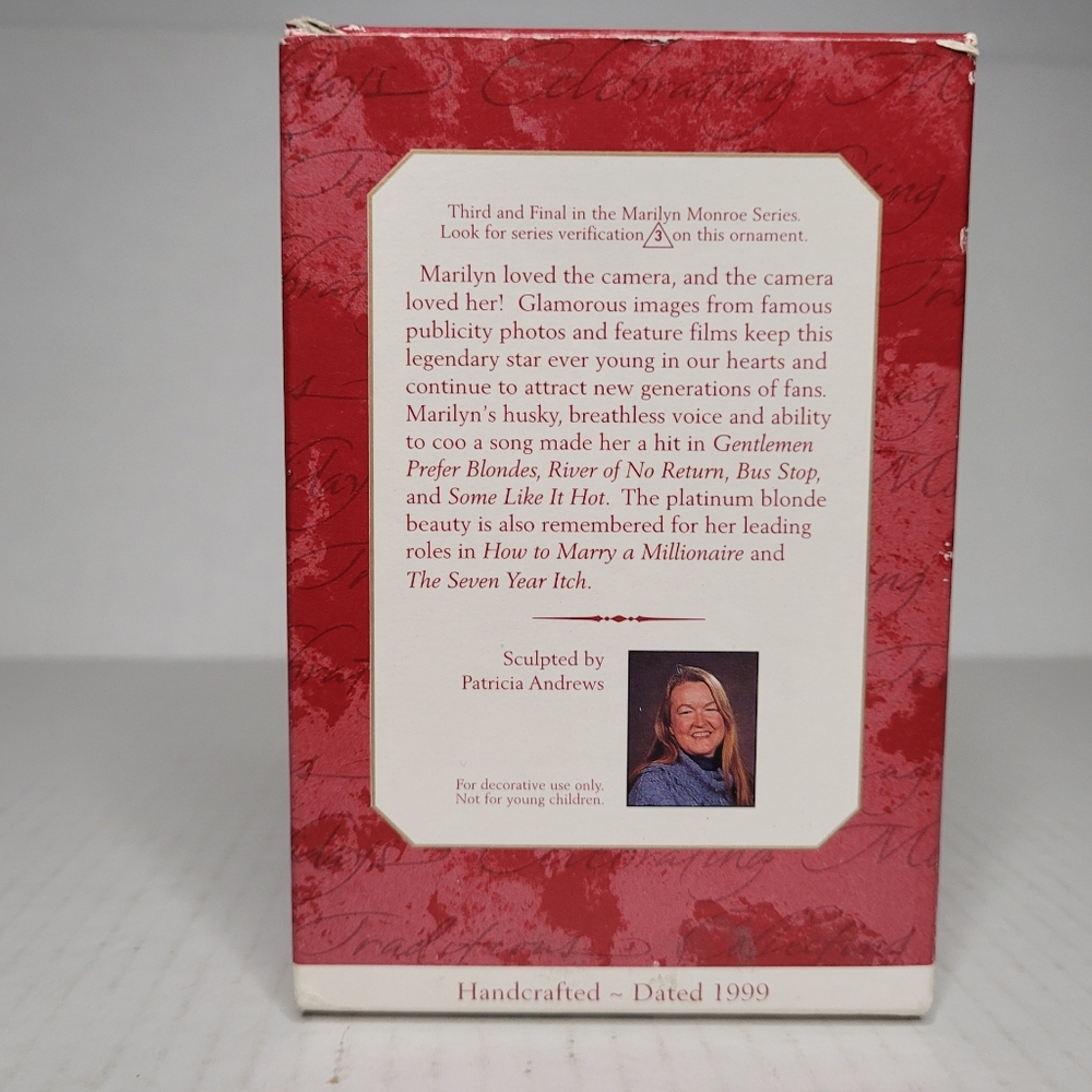 Hallmark Ornaments Marilyn Monroe 1999 - Picture 2 of 5